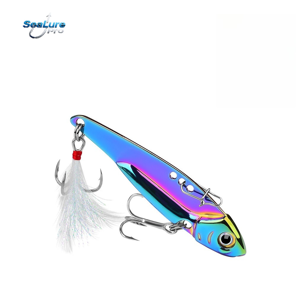 Fishing Lure Spoon - Kolorowa metalowa przynęta VIB, wibrująca łyżka