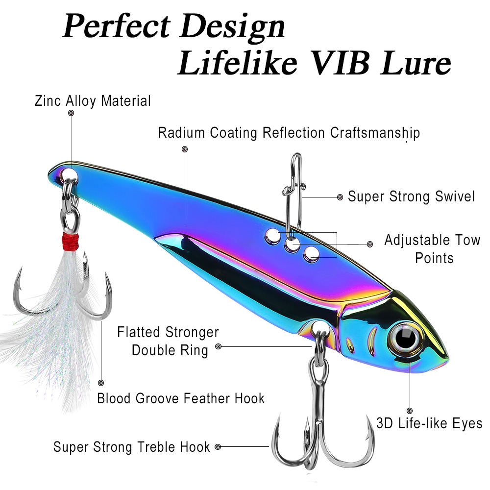 Kolorowa metalowa przynęta VIB – Fishing Lure Spoon recenzja i cena