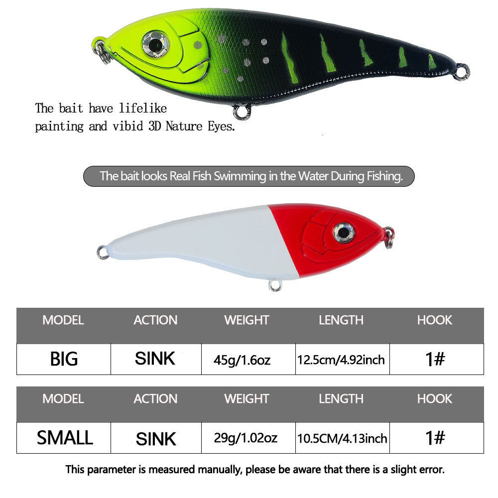 Głośny dźwięk Jerkbait 10.5cm  – Fishing Lure Jerkbait recenzja i cena