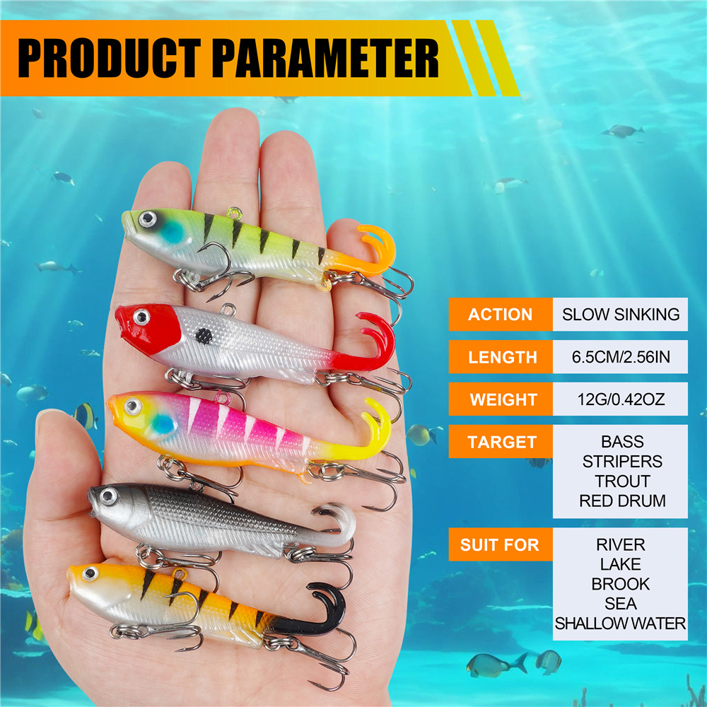 5 szt. Gotowych przynęt jigowy – Fishing Lure Swimbait recenzja i cena